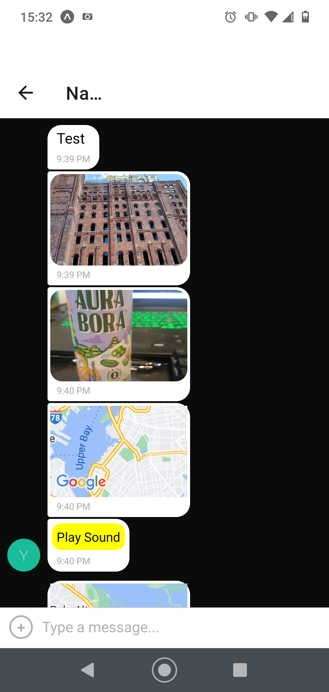 Screenshot of the Chat App